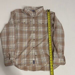 Women’s Patagonia Plaid Brown Sun hiking shirt